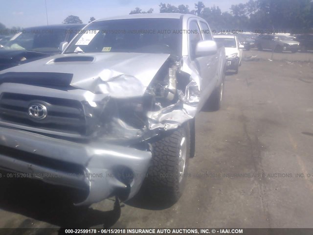 3TMLU4EN8AM054383 - 2010 TOYOTA TACOMA DOUBLE CAB SILVER photo 6