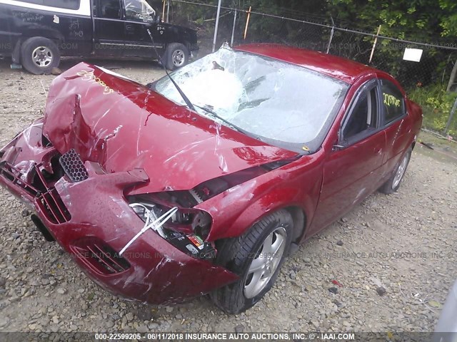 1B3EL46X75N672769 - 2005 DODGE STRATUS SXT RED photo 2