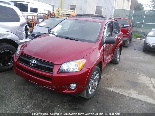 2T3WF4DV3BW076235 - 2011 TOYOTA RAV4 SPORT RED photo 2