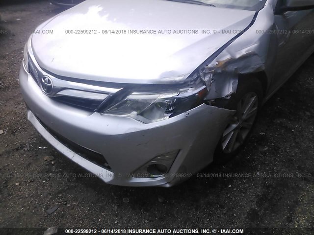 4T4BF1FK0DR276751 - 2013 TOYOTA CAMRY L/SE/LE/XLE SILVER photo 6