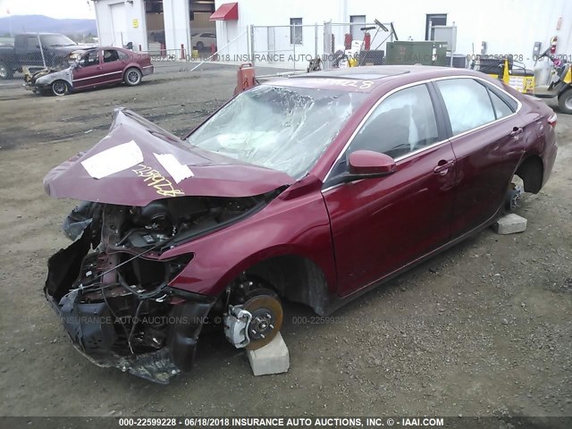 4T1BF1FK4HU647720 - 2017 TOYOTA CAMRY LE/XLE/SE/XSE RED photo 2