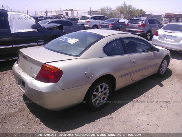 4C3AG42H21E107892 - 2001 CHRYSLER SEBRING LX GOLD photo 4