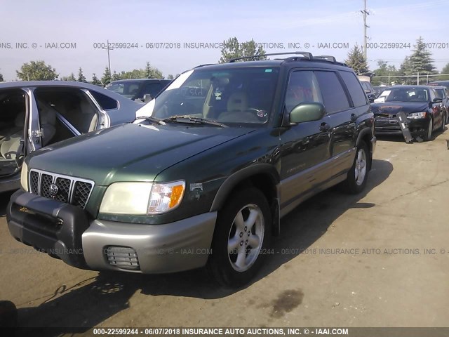 JF1SF65502G708621 - 2002 SUBARU FORESTER S Yaşıl foto 2