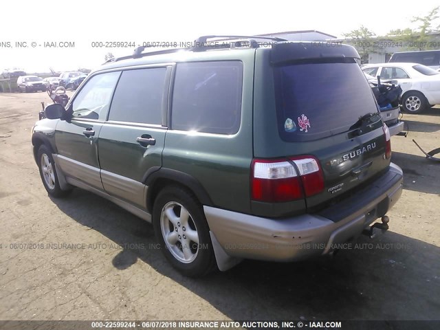 JF1SF65502G708621 - 2002 SUBARU FORESTER S Yaşıl foto 3