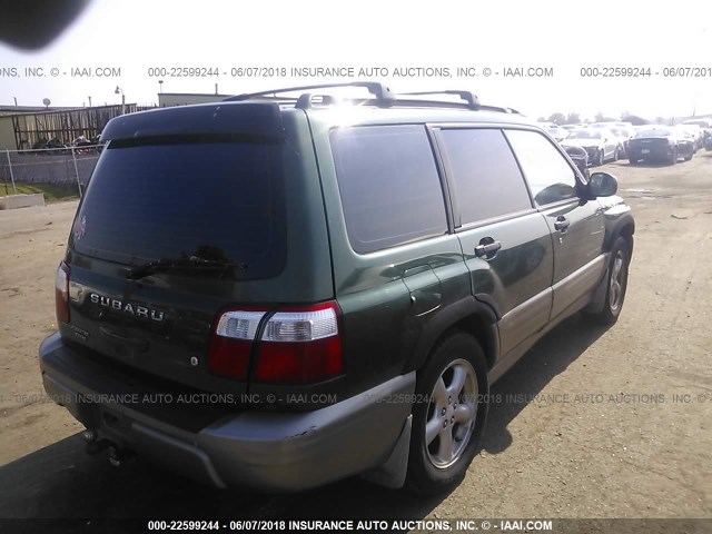 JF1SF65502G708621 - 2002 SUBARU FORESTER S Yaşıl foto 4