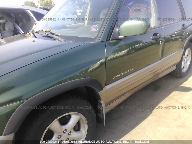 JF1SF65502G708621 - 2002 SUBARU FORESTER S GREEN photo 6