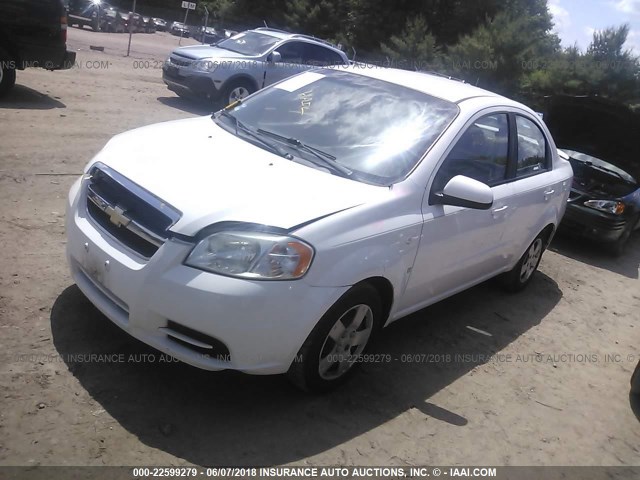 KL1TD56668B143536 - 2008 CHEVROLET AVEO LS WHITE photo 2