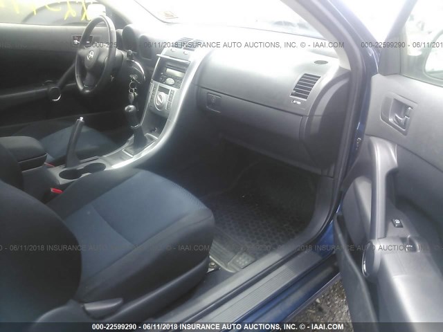 JTKDE177650043897 - 2005 TOYOTA SCION TC ლურჯი ფოტო 5