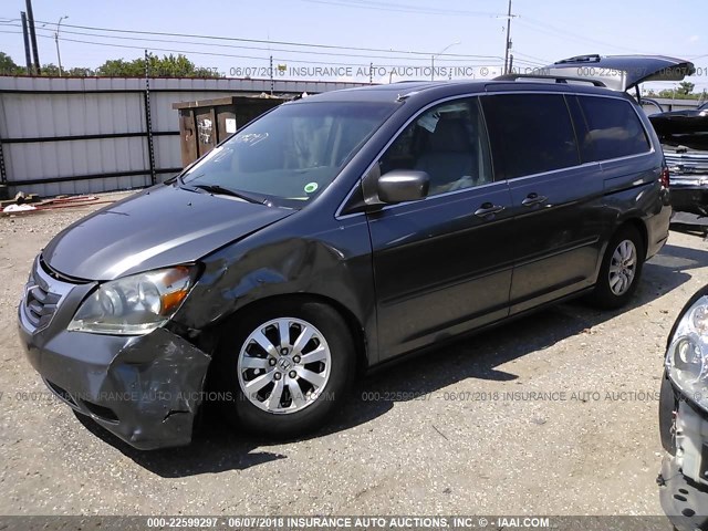 5FNRL3H69AB011641 - 2010 HONDA ODYSSEY EXL GRAY photo 2