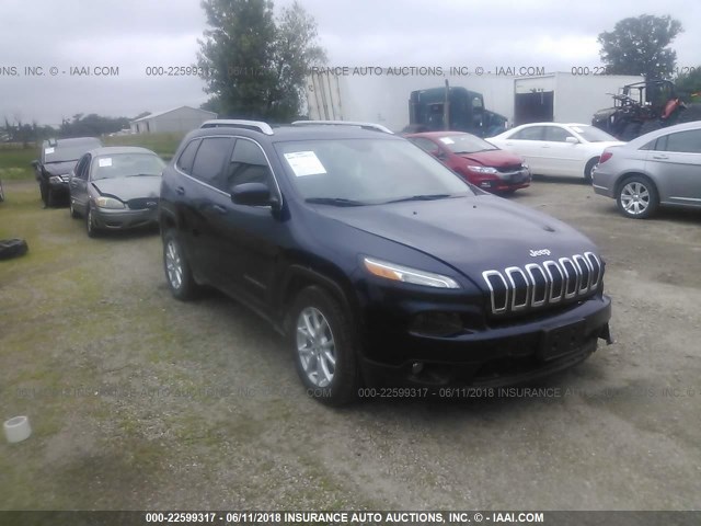 1C4PJMCB4FW733447 - 2015 JEEP CHEROKEE LATITUDE Dark Blue photo 1