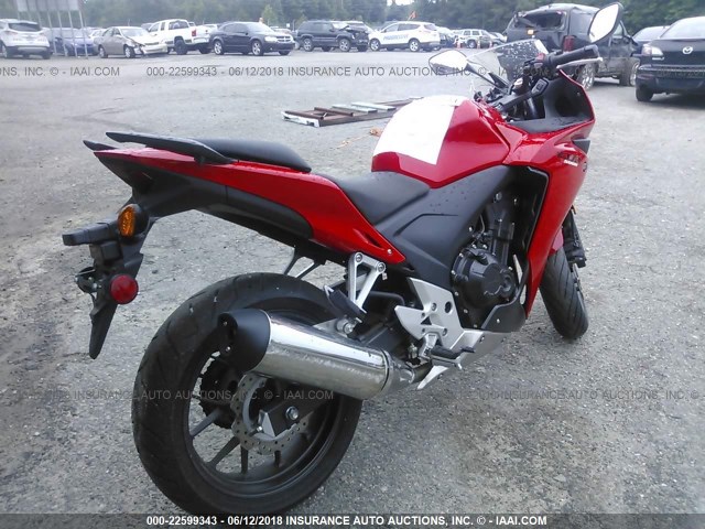 MLHPC4418D5000334 - 2013 HONDA CBR500 R RED photo 4