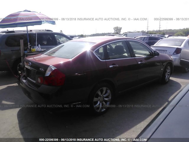 JNKAY01FX6M253827 - 2006 INFINITI M35 SPORT BURGUNDY photo 4