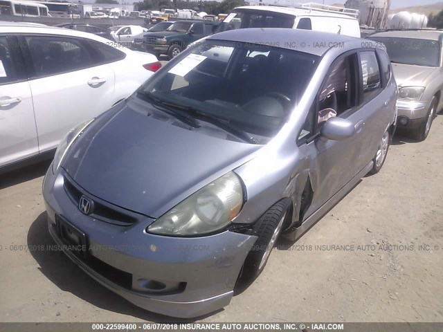 JHMGD37637S042139 - 2007 HONDA FIT S SILVER photo 2