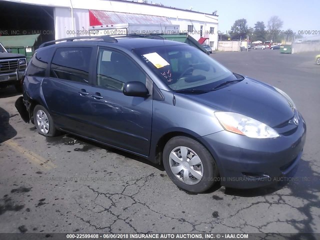 5TDZK23C97S082370 - 2007 TOYOTA SIENNA CE/LE BLUE photo 1