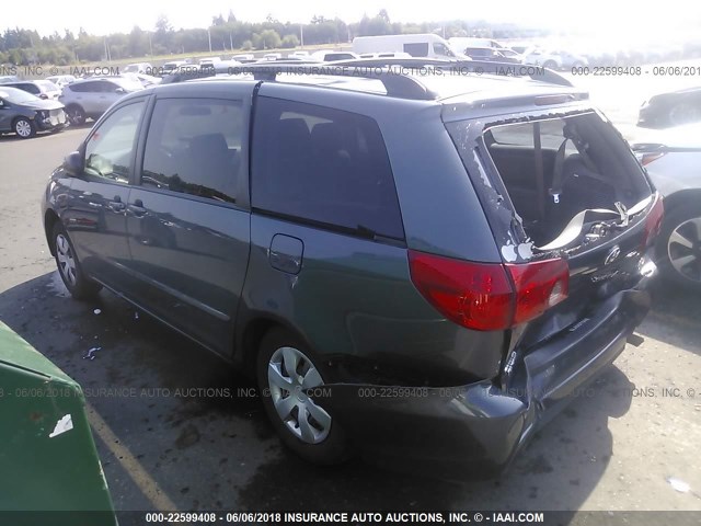 5TDZK23C97S082370 - 2007 TOYOTA SIENNA CE/LE BLUE photo 3