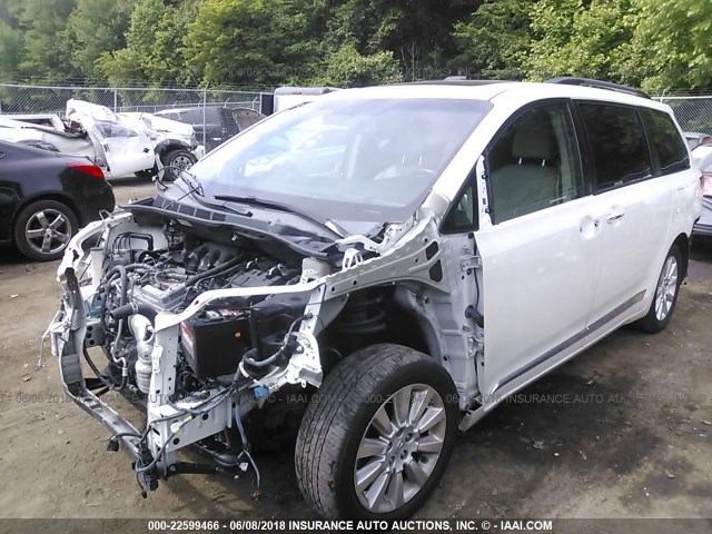 5TDDK3DC0BS029080 - 2011 TOYOTA SIENNA XLE/LIMITED WHITE photo 2