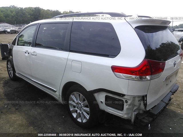 5TDDK3DC0BS029080 - 2011 TOYOTA SIENNA XLE/LIMITED WHITE photo 3