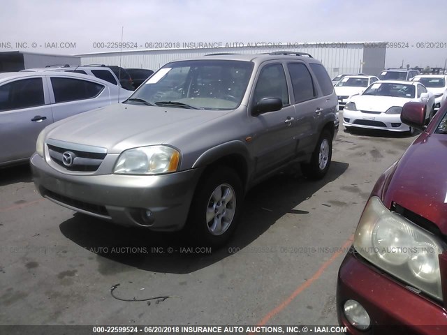 4F2YU09151KM56634 - 2001 MAZDA TRIBUTE LX/ES BROWN photo 2