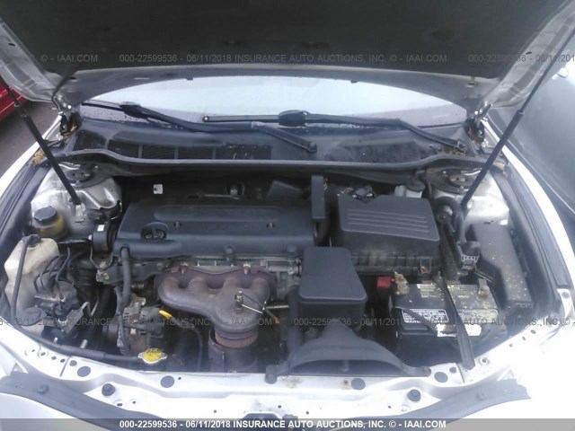 4T1BE46K08U203397 - 2008 TOYOTA CAMRY CE/LE/XLE/SE SILVER photo 10