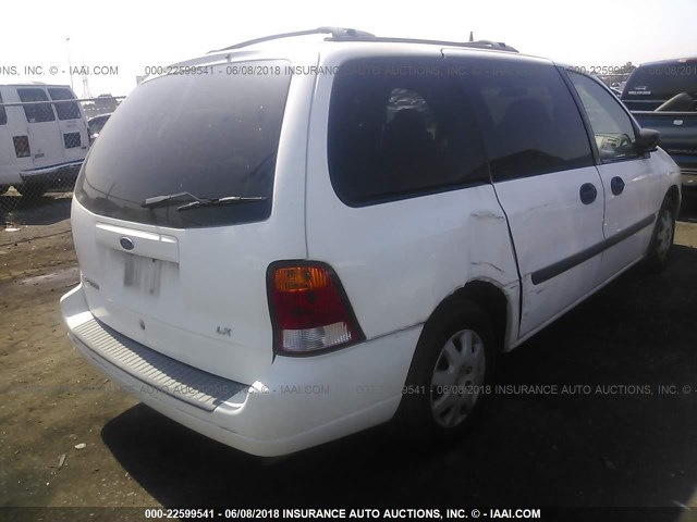 2FMZA51442BB26698 - 2002 FORD WINDSTAR LX WHITE photo 4