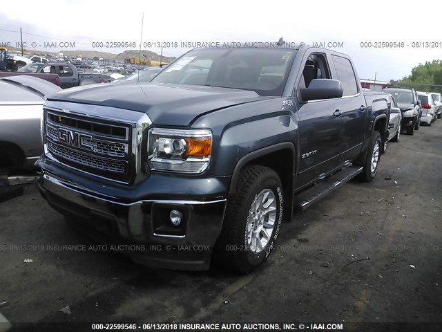 3GTU2UEC1EG111598 - 2014 GMC SIERRA K1500 SLE Light Blue photo 2