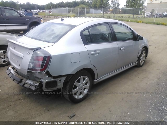 3N1AB6APXBL706821 - 2011 NISSAN SENTRA 2.0/2.0S/SR/2.0SL SILVER photo 4