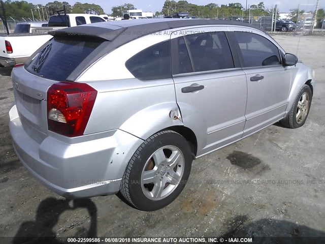 1B3HB48B57D562183 - 2007 DODGE CALIBER SXT SILVER photo 4