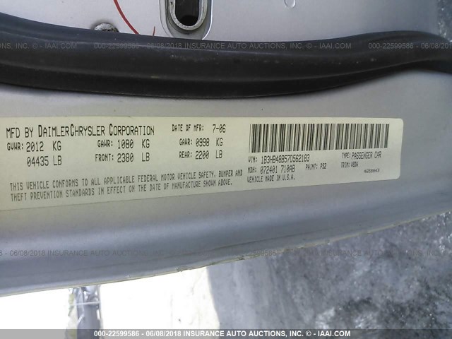 1B3HB48B57D562183 - 2007 DODGE CALIBER SXT SILVER photo 9