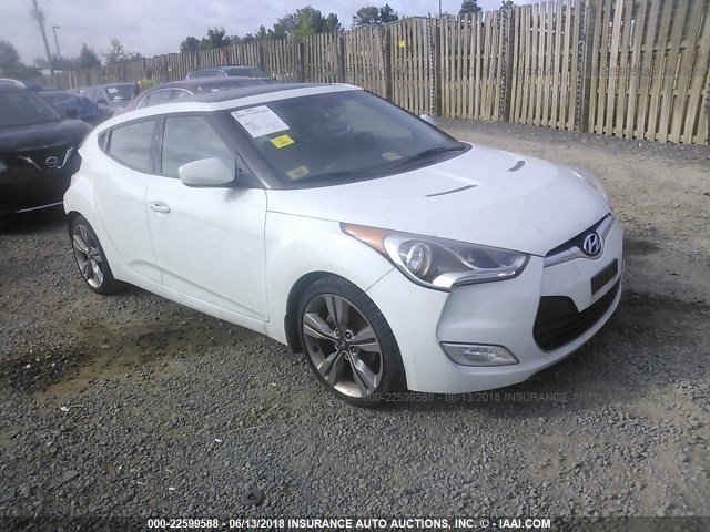 KMHTC6AD5CU071129 - 2012 HYUNDAI VELOSTER WHITE photo 1