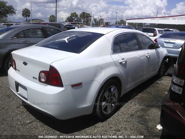 1G1ZA5E00AF105140 - 2010 CHEVROLET MALIBU LS WHITE photo 4