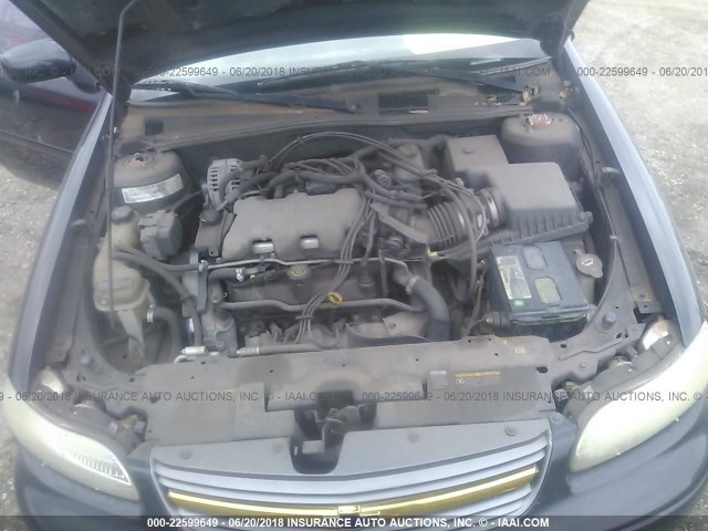 1G1NE52J22M535278 - 2002 CHEVROLET MALIBU LS BLACK photo 10