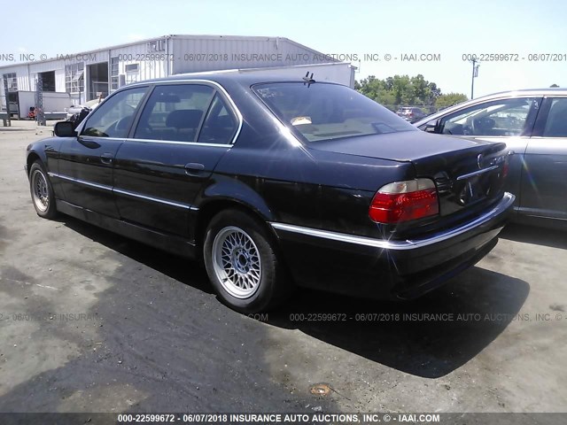 WBAGH83471DP29866 - 2001 BMW 740 IL BLACK photo 3