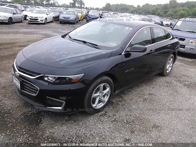 1G1ZC5ST6GF295608 - 2016 CHEVROLET MALIBU LS BLACK photo 2