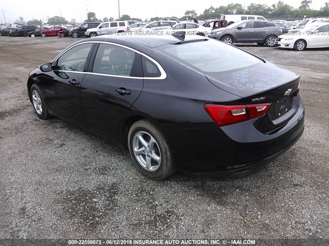 1G1ZC5ST6GF295608 - 2016 CHEVROLET MALIBU LS BLACK photo 3
