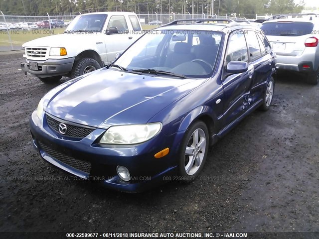 JM1BJ245531126330 - 2003 MAZDA PROTEGE PR5 BLUE photo 2