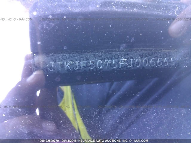 JTKJF5C75FJ006655 - 2015 TOYOTA SCION TC 黑色 照片 9