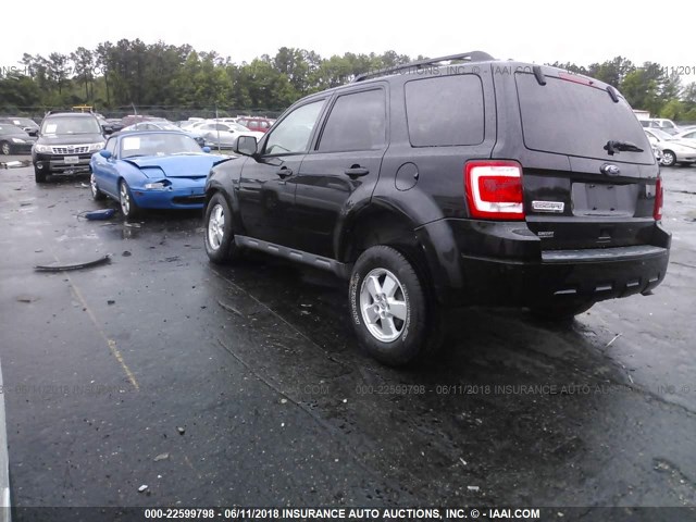 1FMCU0D71AKC50860 - 2010 FORD ESCAPE XLT BLACK photo 3