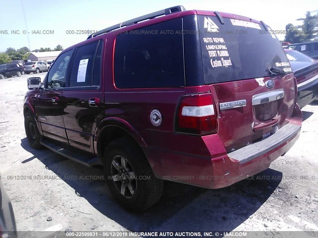 1FMFU16508LA38342 - 2008 FORD EXPEDITION XLT RED photo 3
