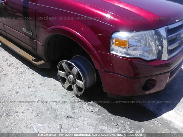 1FMFU16508LA38342 - 2008 FORD EXPEDITION XLT RED photo 6