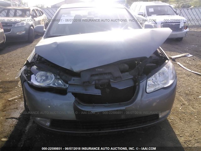 KMHDU4AD8AU108323 - 2010 HYUNDAI ELANTRA BLUE/GLS/SE GRAY photo 6