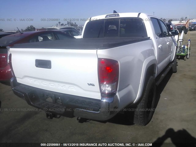3TMAZ5CN2GM014388 - 2016 TOYOTA TACOMA DBL CAB/SR5/TRD SPORT/OR WHITE photo 4