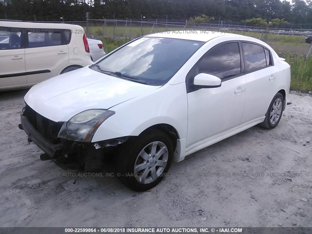 3N1AB6AP5AL711939 - 2010 NISSAN SENTRA 2.0/2.0S/SR/2.0SL WHITE photo 2