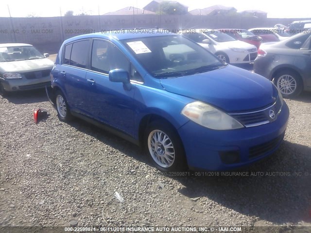 3N1BC13E87L419355 - 2007 NISSAN VERSA S/SL BLUE photo 1