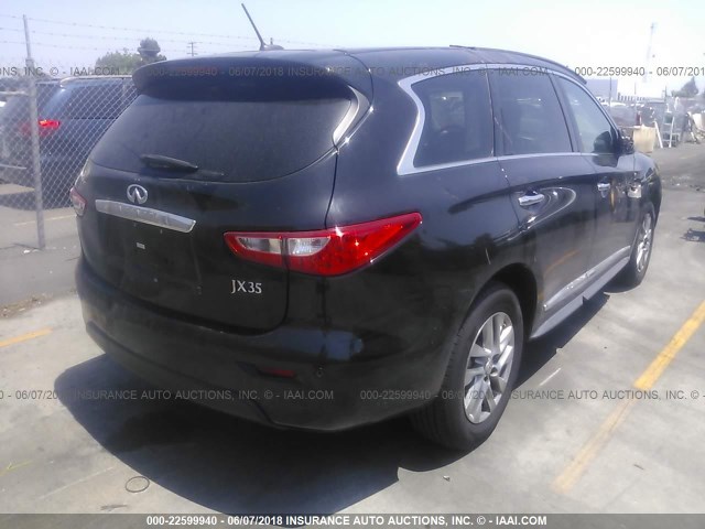 5N1AL0MN1DC302527 - 2013 INFINITI JX35 BLACK photo 4