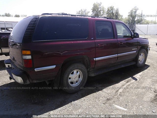 1GKFK16Z32J128833 - 2002 GMC YUKON XL K1500 BURGUNDY photo 4