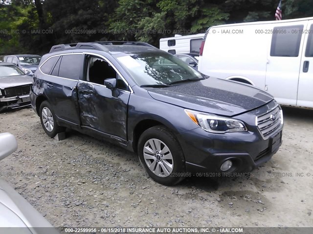 4S4BSACC6F3317394 - 2015 SUBARU OUTBACK 2.5I PREMIUM GRAY photo 1