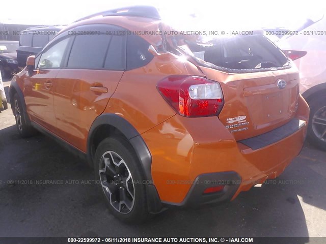 JF2GPACC5E8282622 - 2014 SUBARU XV CROSSTREK 2.0 PREMIUM ORANGE photo 3