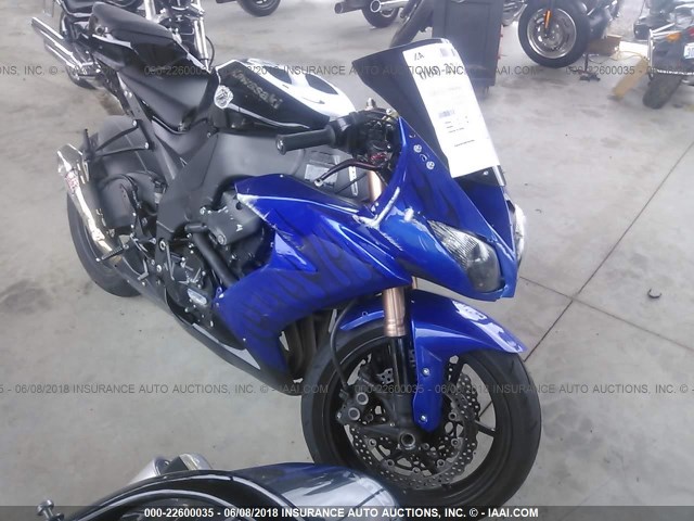 JKAZXCE108A000523 - 2008 KAWASAKI ZX1000 E BLUE photo 1