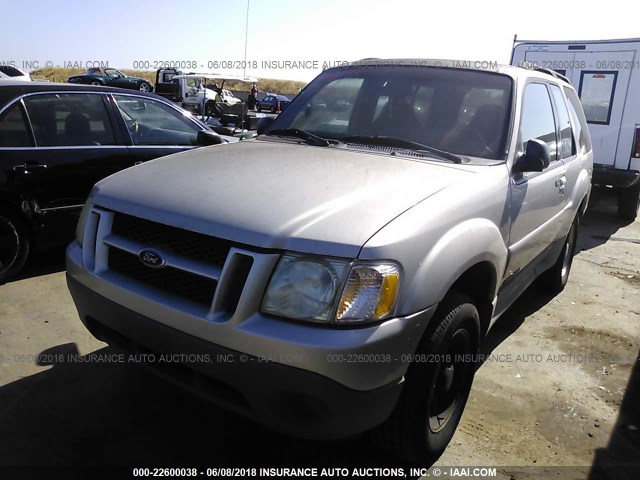 1FMYU60E92UD37487 - 2002 FORD EXPLORER SPORT SILVER photo 2