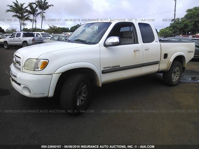 5TBBT44194S454494 - 2004 TOYOTA TUNDRA ACCESS CAB SR5 WHITE photo 2